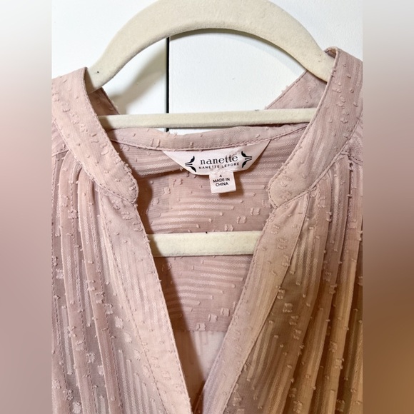Nanette Lepore Midi Blush Pink Buttoned Down Dress-Size 4 - Picture 5 of 6